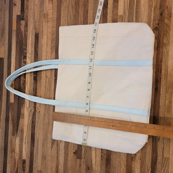 Marc Jacobs Perfect Canvas Ivory/Blue Cherry Charm TOTE BAG - Picture 8 of 10